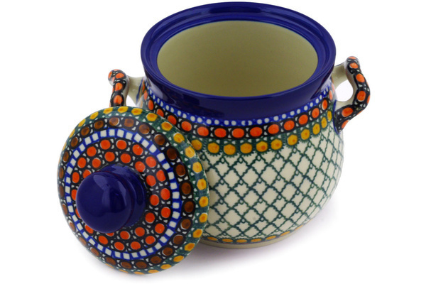 Jar with Lid and Handles 6"