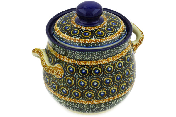 Jar with Lid and Handles 6"