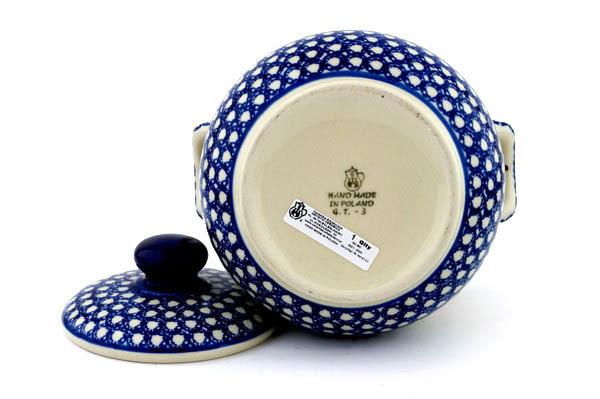 Jar with Lid and Handles 7"