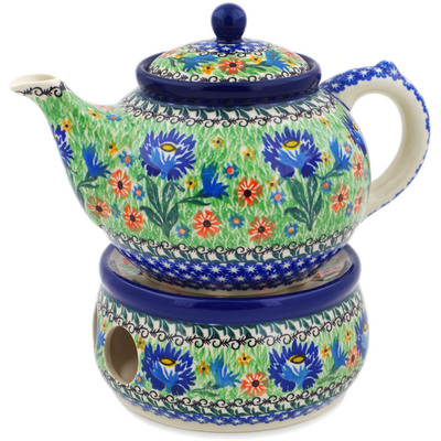 Tea or Coffee Pot with Heater 40 oz