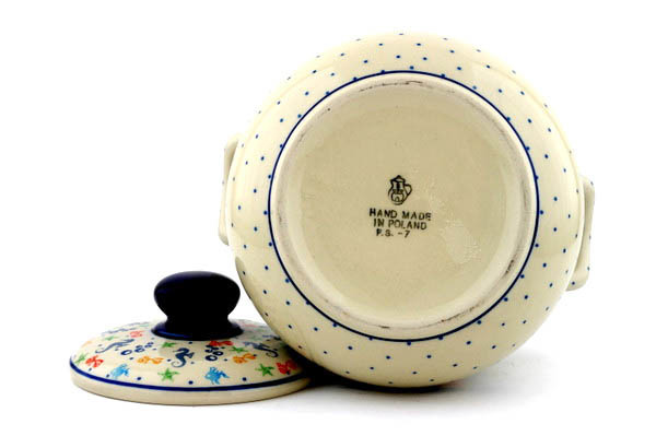 Jar with Lid and Handles 7"