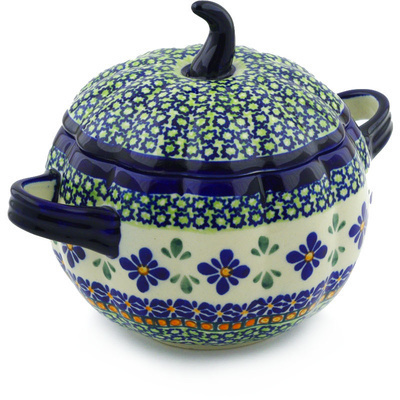 Jar with Lid and Handles 8"