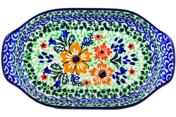 Oval Baker with Handles 8"