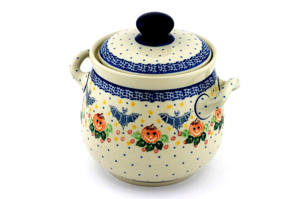 Jar with Lid and Handles 7"