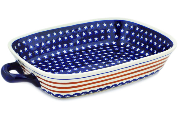 Rectangular Baker with Handles 19"