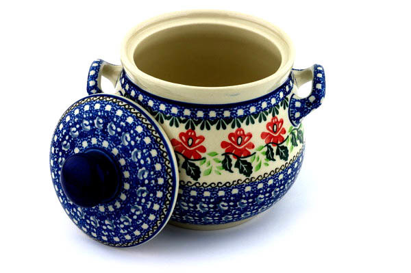 Jar with Lid and Handles 7"