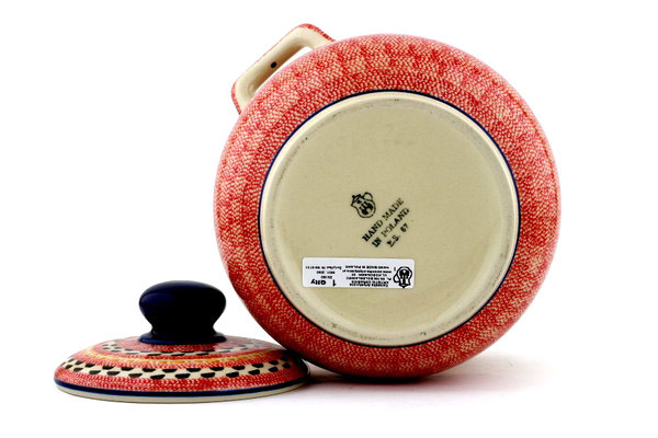 Jar with Lid and Handles 7"