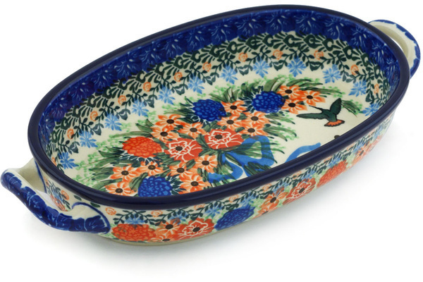 Oval Baker with Handles 9"