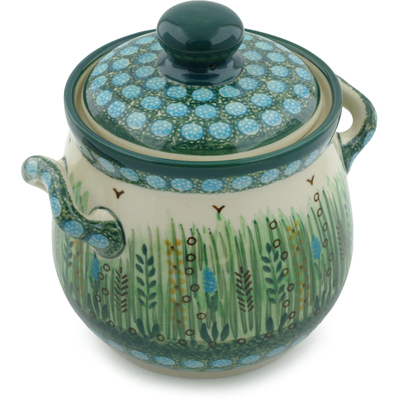 Jar with Lid and Handles 6"