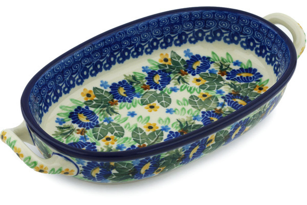 Oval Baker with Handles 9"