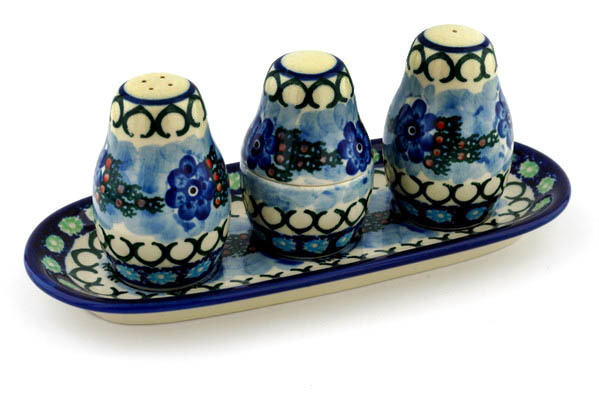 Salt and Pepper with Toothpick Holder 10"