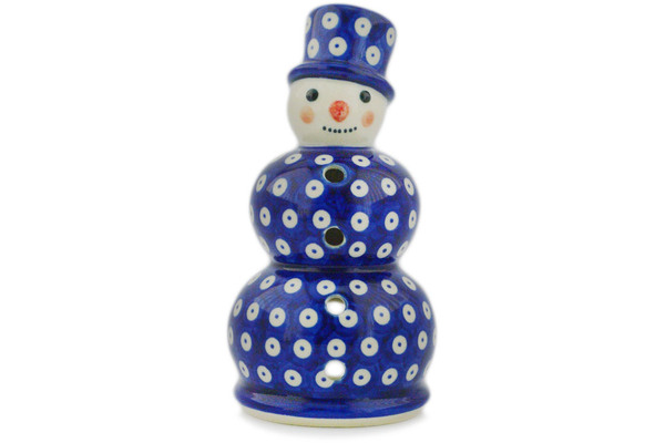 Snowman Candle Holder 6"