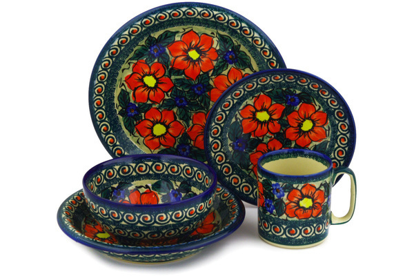 Place Setting 5-Piece: Mug, Bowl, Pasta Bowl, Dinner Plate, Dessert Plate