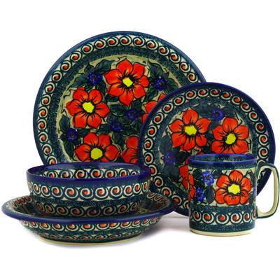 Place Setting 5-Piece: Mug, Bowl, Pasta Bowl, Dinner Plate, Dessert Plate