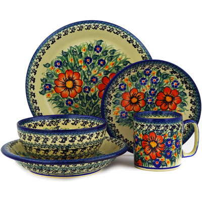 Place Setting 5-Piece: Mug, Bowl, Pasta Bowl, Dinner Plate, Dessert Plate