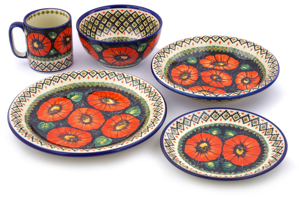 Place Setting 5-Piece: Mug, Bowl, Pasta Bowl, Dinner Plate, Dessert Plate