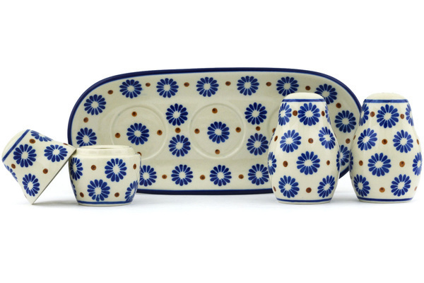 Salt and Pepper with Toothpick Holder 10"