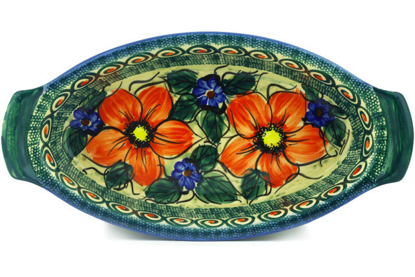 Oval Baker with Handles 10"