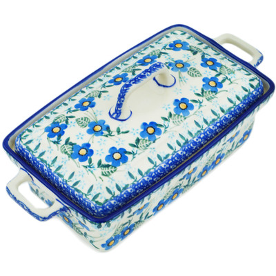 Jar with Lid and Handles 9"