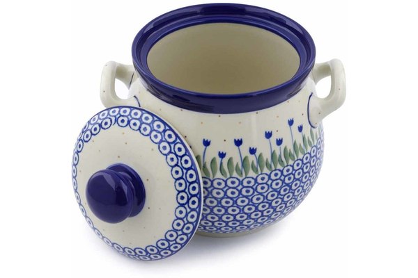 Jar with Lid and Handles 7"