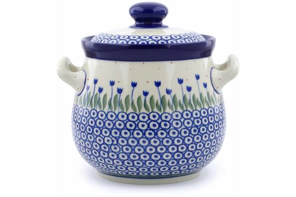 Jar with Lid and Handles 7"