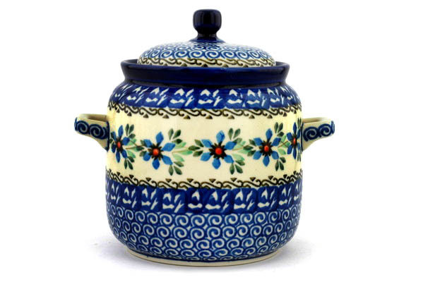 Jar with Lid and Handles 6"