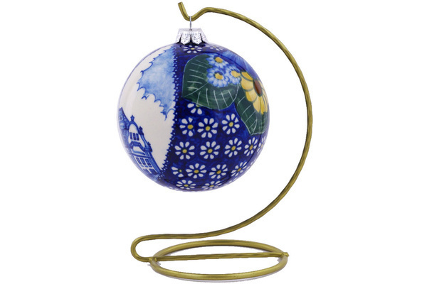 Christmas Ball with Stand Ornament 7"