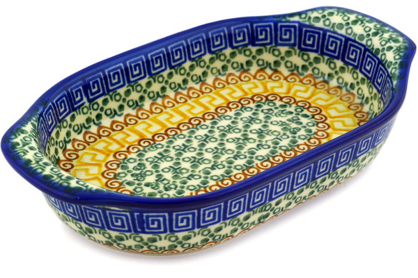 Oval Baker with Handles 8"