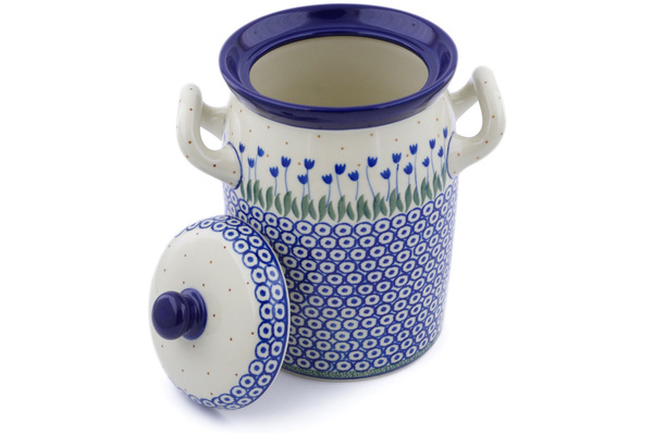 Jar with Lid and Handles 9"