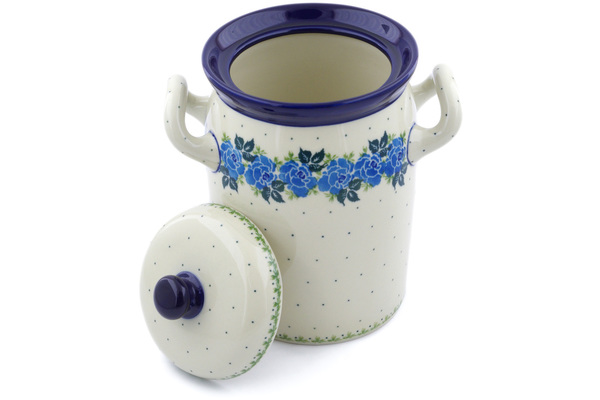 Jar with Lid and Handles 9"