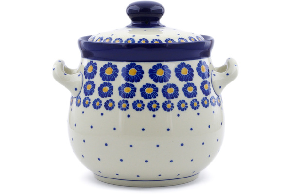 Jar with Lid and Handles 7"