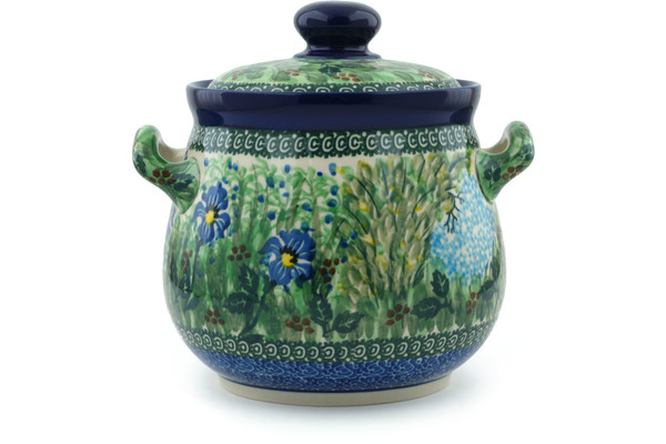 Jar with Lid and Handles 7"