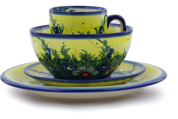 Place Setting 4-Piece: Mug, Bowl, Dinner Plate, Side Plate