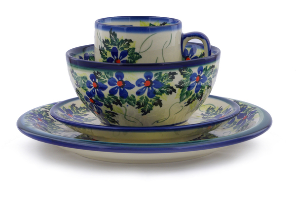 Place Setting 4-Piece: Mug, Bowl, Dinner Plate, Side Plate