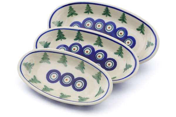 Condiment set of 3 nesting dishes: 7¼-inch, 6½-inch, 5¾-inch
