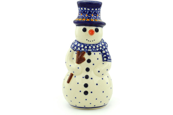Snowman Candle Holder 6"