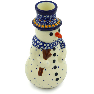 Snowman Candle Holder 6"