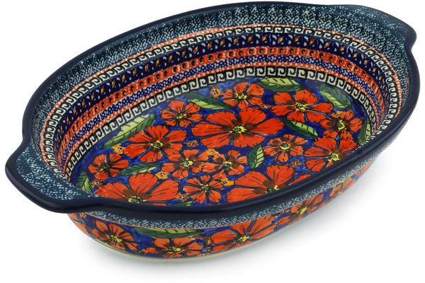 Oval Baker with Handles 13"