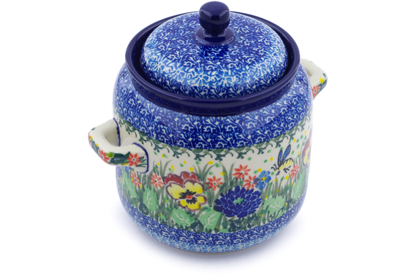 Jar with Lid and Handles 6"