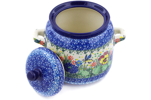 Jar with Lid and Handles 6"