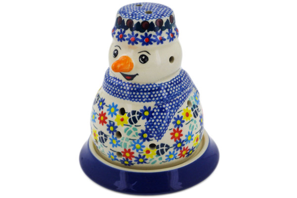 Snowman Candle Holder 5"