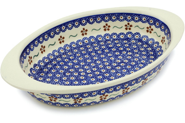 Oval Baker with Handles 13"