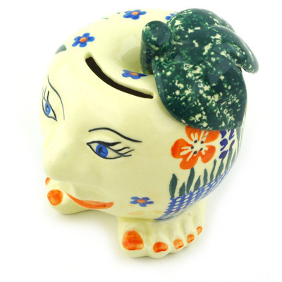 Apple Shaped Piggy Bank 4"