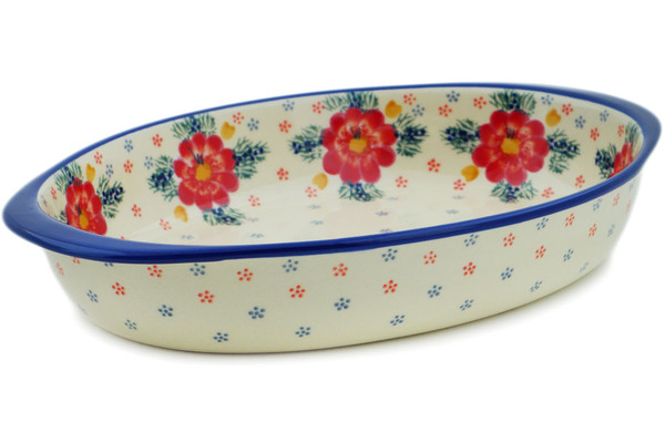 Oval Baker with Handles 13"