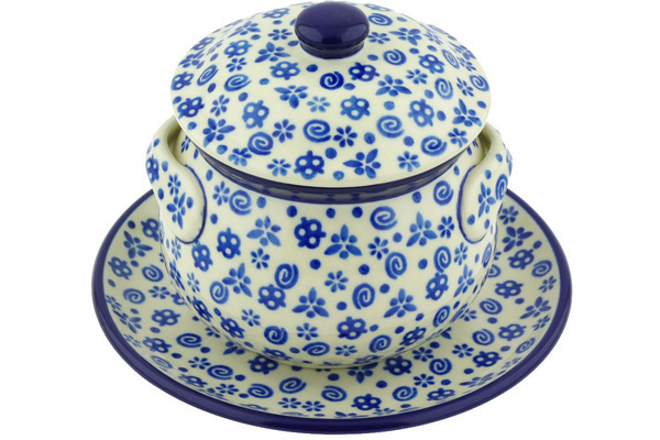 Bouillon Cup with Lid and Saucer 13 oz