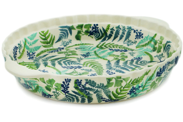 Pie Dish Fluted with Handles 11"