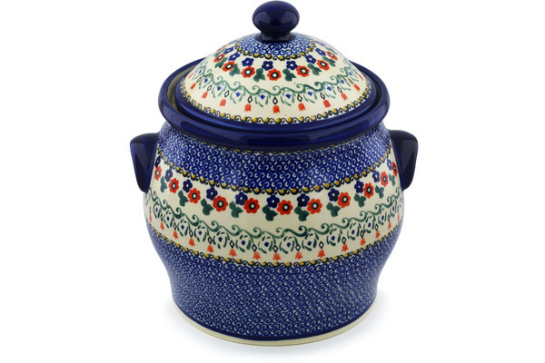 Jar with Lid and Handles 11"