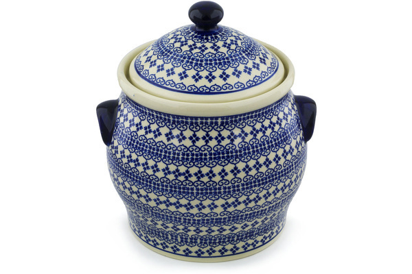 Jar with Lid and Handles 11"