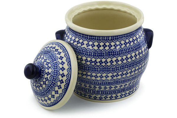 Jar with Lid and Handles 11"