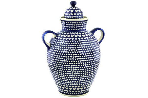 Jar with Lid and Handles 20"